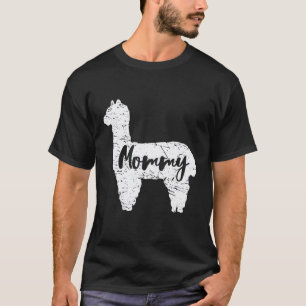 Camiseta Mulheres Mamãe Llama Cute Alpaca Amante de Animais
