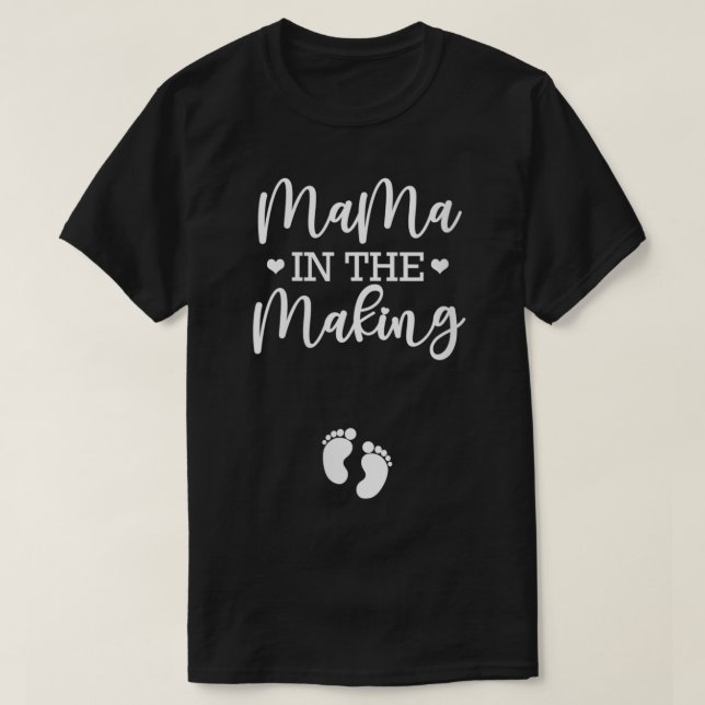 Camiseta Mulheres Mamãe No Anúncio De Gravidez Do Fazer C (Frente do Design)