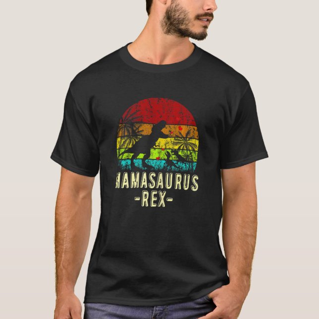 Camiseta Mulheres Mamasaurus Rex Dinosaur Mama Saurus Famíl (Frente)
