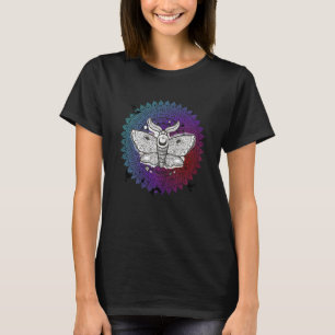 Camiseta Mulheres Mandala com Yoga Tattoo Henna Girl Flower