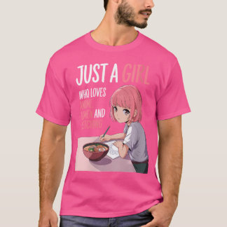 Camiseta Mulheres Manga Lover É Uma Menina Que Ama Anime Ra