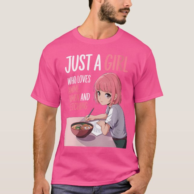 Camiseta Mulheres Manga Lover É Uma Menina Que Ama Anime Ra (Frente)