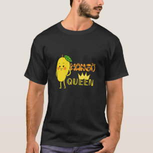 Camiseta Mulheres Mango Rainha Vegan Fruta Mango Dia da Man