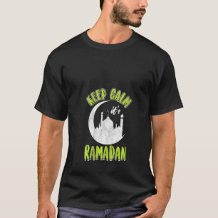 Camiseta Mulheres Mantêm Calma Ramadã Ramazan Fazendo Saw