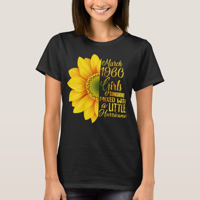 Camiseta Mulheres Marcham Meninas 1960 T-Shirt Sunflower (Frente)