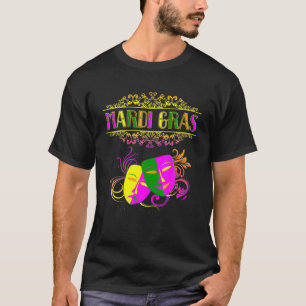 Camiseta Mulheres Mardi Gras Máscara Mardi Gras Roupa Para