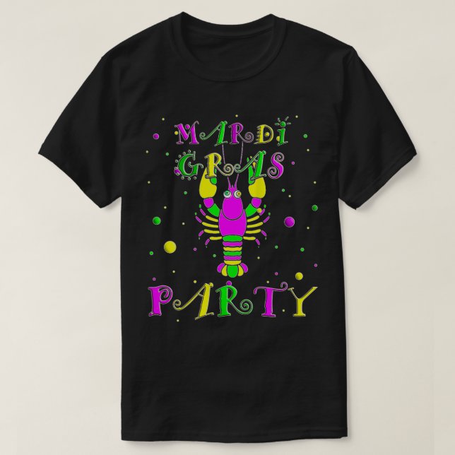 Camiseta Mulheres Mardi Gras Party Cute Mardi Gras Outfit p (Frente do Design)