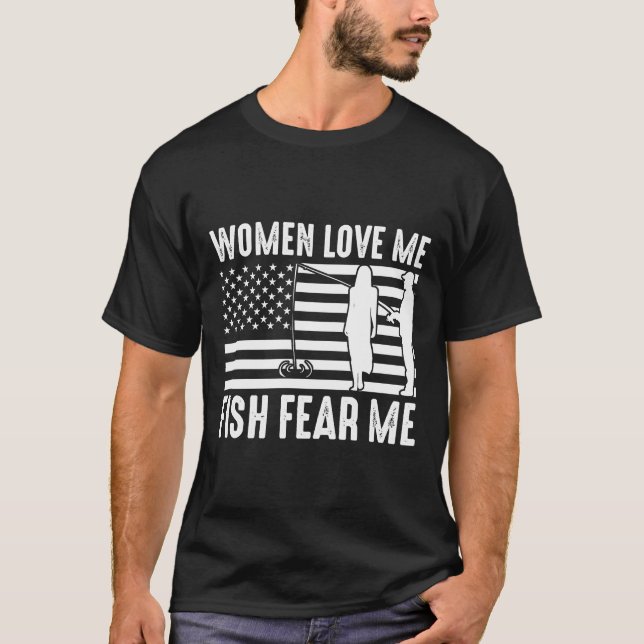 Camiseta Mulheres Me Ama Peixe Me Teme Bandeira (Frente)