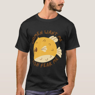Camiseta mulheres me querem peixe me teme