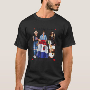 Camiseta Mulheres Meia-Americana Metade Das Mulheres Paragu