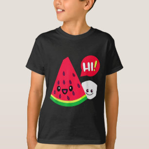 Camiseta Mulheres Melancia Açúcar Hi Engraçado Dizendo Oi V