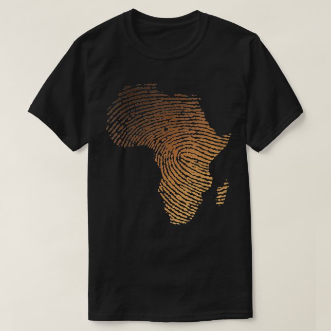 Camiseta Mulheres Melanin Shades África Mapeia DNA Dedo Afr (Frente do Design)