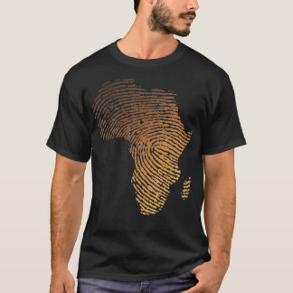 Camiseta Mulheres Melanin Shades África Mapeia DNA Dedo Afr