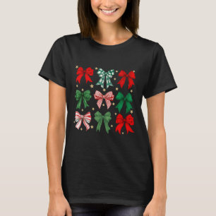 Camiseta Mulheres Meninas Coquetes de Natal Correspondendo 