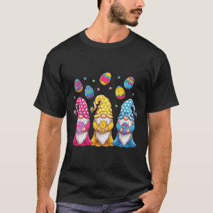 Camiseta Mulheres Meninas Fofo Gnomo Páscoa Gnomo Ovos Feli