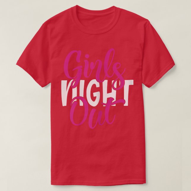 Camiseta Mulheres Meninas Noite Fora BFF Correspondendo (Frente do Design)