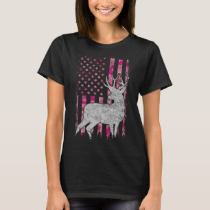 Camiseta Mulheres Meninas Patriótica Camo Rosa Rosa Camo Us