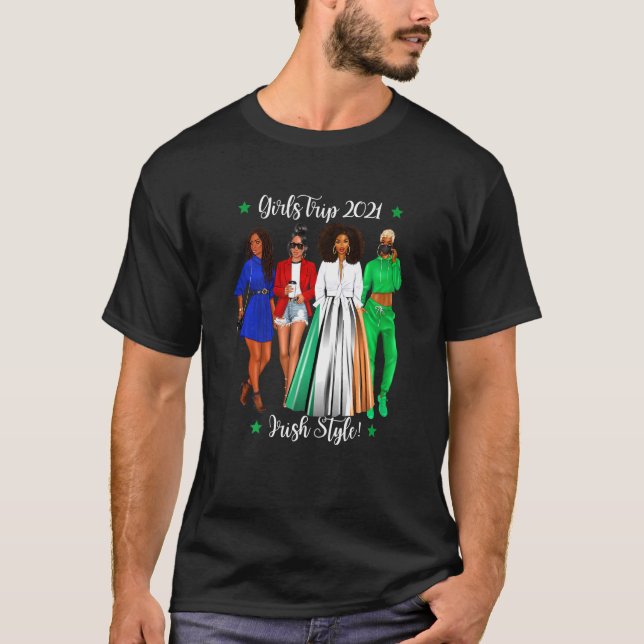 Camiseta Mulheres Meninas Viagem Férias Irlandesas Mulher N (Frente)