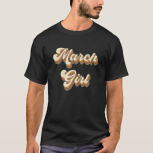 Camiseta Mulheres Meninas Vintage Boho March Rapariga Bonit