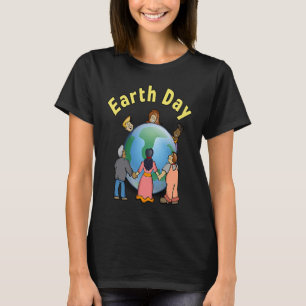 Camiseta Mulheres Mens Dia da Terra Sensibilização Ambienta