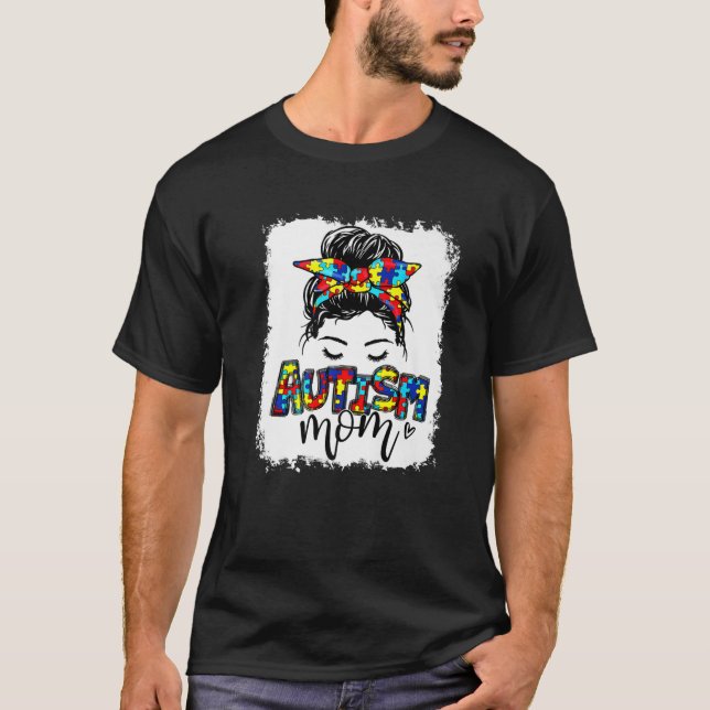 Camiseta Mulheres Mensageiras Quebra-cabeça Orgulhosas Mãe  (Frente)