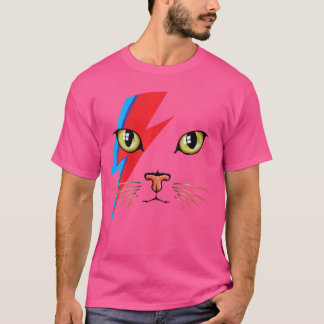 Camiseta Mulheres Meowie Bowie Gato Retro Gatinho Funny Gla
