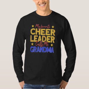 Camiseta Mulheres Meu Cheerleader Favorito Me Chama De Vovó
