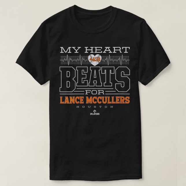 Camiseta Mulheres Meu Coração Bate Para Lance McCullers VNe (Frente do Design)