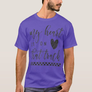 Camiseta Mulheres Meu Coração Está No Trilho Motocross BMX