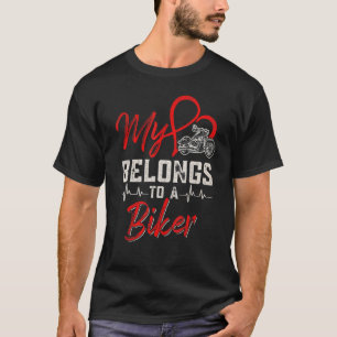 Camiseta Mulheres Meu Coração Pertence A Um Namorada de Esp
