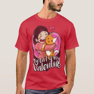 Camiseta Mulheres Meu Gato É Meu Namorados Kitten Lover Hea