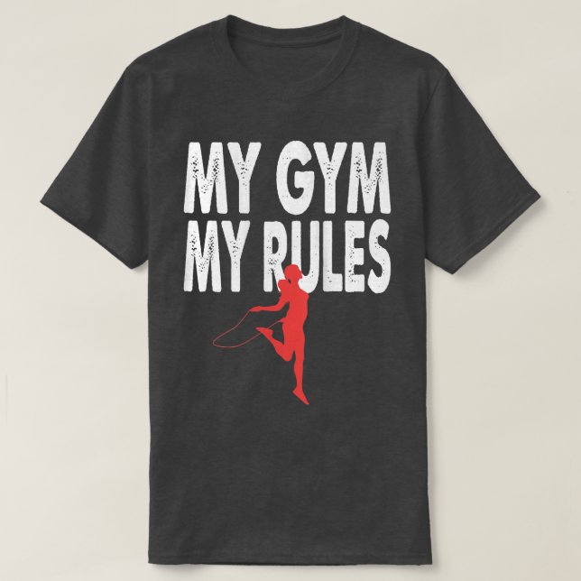 Camiseta Mulheres Meu Ginásio, Minhas Regras, Construção de (Frente do Design)