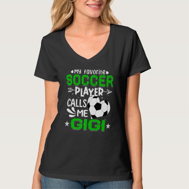 Camiseta Mulheres Meu Jogador De Futebol Favorito Me Chama  (Frente)