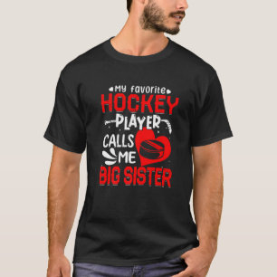 Camiseta Mulheres Meu Jogador De Hóquei Favorito Me Chama D