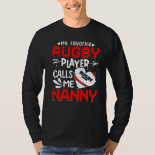 Camiseta Mulheres Meu Jogador De Rugby Favorito Me Chama De