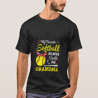 Camiseta Mulheres Meu Jogador De Softball Favorito Me Chama