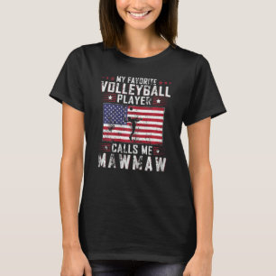 Camiseta Mulheres Meu Jogador De Voleibol Favorito Me Chama
