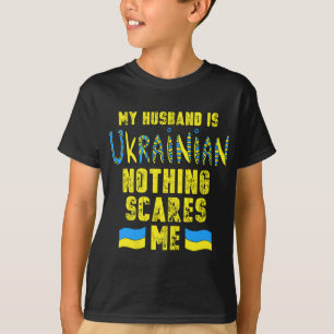 Camiseta Mulheres Meu marido é ucraniano Ucrânia Flag Ukrai