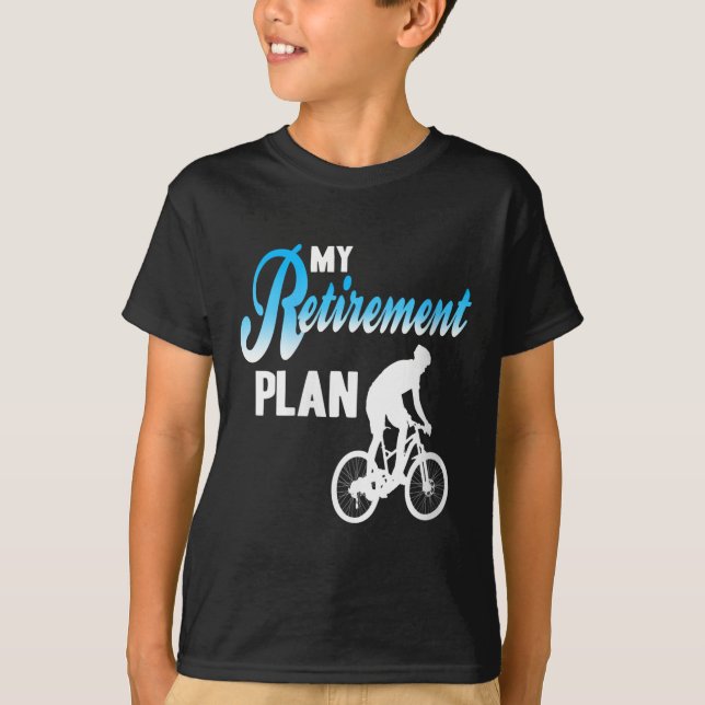 Camiseta Mulheres Meu Plano De Reforma Engraçado Ciclismo H (Frente)