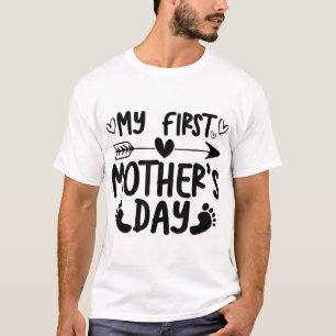 Camiseta Mulheres Meu Primeiro Anúncio de Gravidez no Dia d
