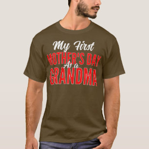 Camiseta Mulheres Meu Primeiro Dia de as mães Como Avó 2022
