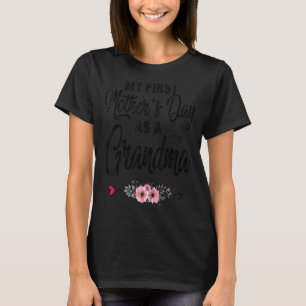 Camiseta Mulheres Meu Primeiro Dia de as mães Como Avó Prim
