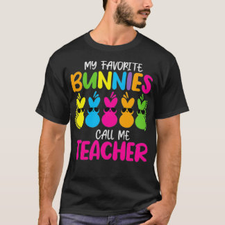 Camiseta Mulheres Meus Bunnies Favoritos Me Chamam De Profe