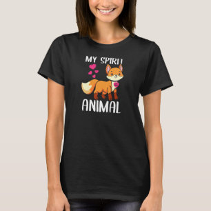 Camiseta Mulheres Minha Raposa Animal Espírito Eu Amo A Mãe