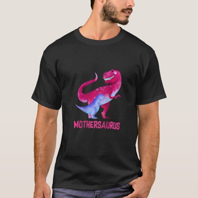 Camiseta Mulheres Mothersaurus Mãe Custa Saurus Dinosaur Ch (Frente)