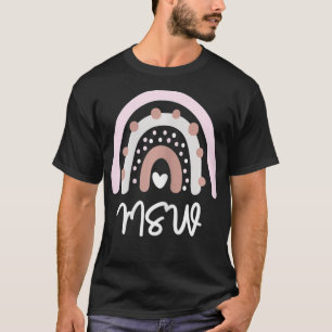 Camiseta Mulheres MSW Rainbow Social Worker Graduação Mestr