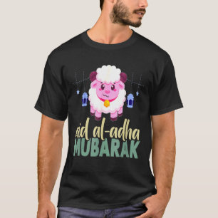Camiseta Mulheres Muçulmanas Felizes do Dia do Eid Al Adha