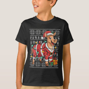 Camiseta Mulheres Mule Xmas Sweet Style Febre Papais noeis