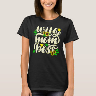 Camiseta Mulheres Mulher Mulher Mulher Mulher Mãe Chefe Grá