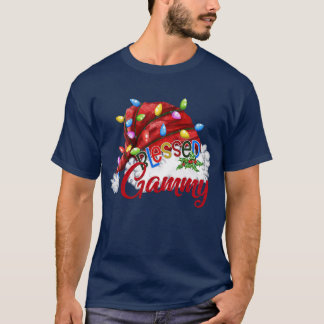 Camiseta Mulheres Mulheres Abençoadas Gammy Chapéu de Papai